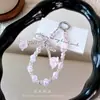 Cadena para Teléfono de Cuentas Flor de Campanilla, Llavero de Moño de Cristal, Accesorios Colgantes para Bolsos, Adorno para Llavero de Coche Venta al por Mayor