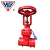 Válvula de compuerta Shanghai Hugong Z81X-16Q con vástago expuesto, diseñada para canales de suministro y drenaje de agua, con un collar de sellado blando y una válvula de compuerta de sellado blando