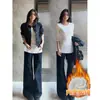Camisa Interior Blanca de Longitud Media para Mujer 2025 Nuevo Otoño e Invierno Tops Delgados Estilo Coreano Ambiente de Principios de Otoño