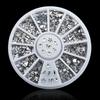 Arte de unhas de celebridade strass disco de diamante branco joia coração de pêssego diamante AB 12 grades prato giratório coleção ponto atacado