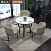 Mesa Pequeña de Té para Balcón Mesa de Negociación de Oficina con Juego de Sillas Área de Descanso Recepción Mesa Redonda Pequeña Mesa de Café Pequeña Mesa de Comedor