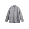 Suéter de moda urbana retro estilo japonés Rumeng para hombre, otoño, suelto, de un solo botón, casual, con cuello alto, tejido
