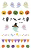 Tatuajes de Dibujos Animados de Halloween para Niños, Ambiente de Fiesta, Calabaza Divertida y Linda, Fantasma, Elemento de Terror, Pegatina de Tatuaje