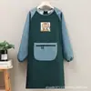Nuevo Delantal Impermeable para Cocina y Uso Doméstico, de Manga Larga, Resistente al Aceite, Ropa de Trabajo para Restaurante, Mono sin Lavado, Resistente a las Manchas, Ropa de Trabajo para Hombres con Texto Impreso