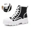 Botas Martin de couro genuíno para mulheres, novas botas versáteis outono e inverno 2026, botas casuais de lona femininas, botinhas curtas da moda com sola grossa para mulheres