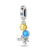 Nuevos Accesorios para Joyería DIY Pulsera Chapado en Cobre Plata 925 Abalorios Colgante Viaje Espacial Luna Aviación Venta al por Mayor