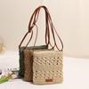 Bolsa Transversal Vazada Fresca e Simples Bolsa Tecida Vertical Estilo Coreano Novo Bolsa de Praia para Férias Bolsa de Ombro Versátil para Mulheres