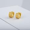 Explosiones transfronterizas Aretes de acero de titanio europeos y americanos estilo retro para hombre y mujer clip para la oreja esmerilado doble ranura hebilla para la oreja de acero inoxidable