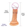 Cabeza de hongo pene grande sin huevo alargado audaz curvado hacia arriba simulación pene masturbación coqueteo equipo sexual femenino