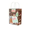 Impermeable Aceite Lindo Set Navideño Hombre de Jengibre Caja de Empaque para Hornear Galletas Bolsa de Regalo