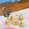 Calabaza natural pura tallada incrustada rica decoración de buena voluntad auspiciosa literaria lúdica decoración de escritorio de sala de estar juguete
