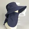 Chapéu de Sol para Caminhada ao Ar Livre, Aba Larga de Verão com Proteção para o Pescoço, Chapéu com Proteção Solar Completa, Chapéu de Sol, Chapéu para Pesca e Montanhismo, Chapéu Respirável para Acampamento