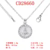Colgante de Cobre con Incrustaciones de Diamante Microincrustado en Forma de Corazón, Luna y Estrella, Estilo Nuevo Transfronterizo, Collar Versátil de Moda con Trébol de Cuatro Hojas, Estrella Solar, Estrella Redonda