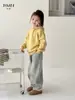 Ropa de punto para niñas Yojia Invierno 2025 Nuevo estilo Ropa de punto con capucha para niñas con Tops de invierno para niños