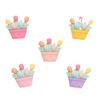 Cesta de flores de tulipán brillante linda DIY pegamento de crema funda de teléfono hebilla de zapato pasador accesorios de joyería de resina venta al por mayor