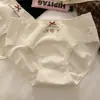 Braguitas de algodón puro con estampado navideño "Conejo de fresa roja" 10A, antibacterianas, de algodón puro, para mujer, de largo extendido.