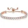 Dragão e Europa e os Estados Unidos moda quente novo pulseira de amor zircônia ouro rosa simples liga diamante pulseira feminina