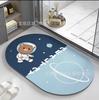 Tapete Absorbente de Barro Diatómico Tapete de Piso para Inodoro Secado Rápido Puerta de Baño Alfombra Antideslizante para Pies Alfombra Suave para Inodoro Linda de Dibujos Animados