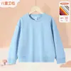Moletom infantil de algodão chinês com gola redonda, estilo fino, estilo forrado com fleece, moletom de uniforme escolar com estampa personalizada para crianças