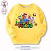 Ropa de moda de dibujos animados suéter de cuello redondo de dibujos animados delgado ropa para hombre y mujer estudiante forrado de vellón manga larga