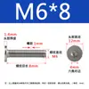 Tornillo de cabeza hexagonal plana CM de acero inoxidable 304, cabeza delgada, tornillo de cabeza plana grande C M2M2.5M3M4M5M6M8