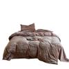 Otoño e Invierno Terciopelo Cálido Textura Retro Jacquard Moiré Arrugado Recto Terciopelo Juego de Cuatro Piezas Espesado Leche Terciopelo Cubierta Cálida