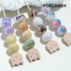 Sandwich Rayado Brillo Gradiente de Color Nube Niebla Dos Tonos Hecho a Mano Joyería con Cuentas Accesorios Cadena para Teléfono Móvil Llavero Cuentas