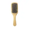 Oferta especial pente quadrado pequeno atacado madeira de lótus almofada de ar massagem saúde capilar pente madeira de borracha branca mulheres
