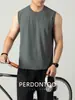 Colete Refrescante de Seda Gelada 360 graus Secagem Rápida Masculino Malha Respirável Verão Esportes de Corrida ao Ar Livre Camiseta sem Mangas