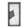 MDF frontal aço traseiro painel de inserção de madeira porta porta de entrada padrão irregular porta principal de entrada porta de comércio exterior porta turca