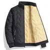 Abrigo de algodón y lana de cordero, acolchado de tres capas, engrosado para abrigar, moderno y versátil, estilo simple, adecuado para mediana edad y personas mayores, chaqueta engrosada, venta al por mayor