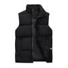 Chaleco de Algodón Acolchado Simple con Cuello Alto para Otoño e Invierno, Sin Mangas Unisex Color Sólido Versátil Abrigo Cálido