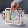 Conjunto de Copos de Vidro Doméstico, Copo de Chá Resistente ao Calor, Copo de Água, Grande Capacidade, Adequado para Sala de Estar, Leite, Resistente a Altas Temperaturas, Copo Transparente para Beber