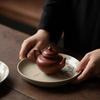 Venta al por mayor Soporte para tetera Cerámica Almacenamiento de agua Bandeja para té Soporte para tetera Mesa de té para elaboración seca Bandeja para frutas Tetera pequeña Juego de té Kung Fu Hogar sencillo