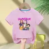 Grupo Bruja Cazadora Niños Niños y Niñas Estampado de Anime Moda Casual Camiseta de Manga Corta Nueva Transfronterizo