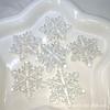 Decoraciones navideñas copo de nieve acrílico transparente chapado en color colgante árbol de Navidad hecho a mano DIY accesorios de joyería