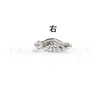 Alas de Ángel F136 Aleación de Titanio Incrustadas con Circonita 5A Alas Pendientes Dobles para Piercing Oreja Hueso de la Oreja Clavos Titanio G23 Joyería para Piercing