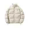 Jaqueta de Algodão Estilo Pão Flocado Personalizada Transfronteiriça, Estilo Europeu e Americano, Jaqueta Curta à Prova de Frio e Vento, Roupa de Exterior de Marca Tendência com Logo Personalizado
