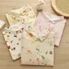 Moda Verano 2026 Estilo Japonés Fresco Estampado Graffiti Holgado Cárdigan de Mujer Camisa de Manga Corta Top Tendencia al por Mayor