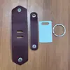 Llavero de fotos DIY transfronterizo, sublimación por transferencia térmica, clip de fotos de cuero, colgante de llavero de fotos de 1 pulgada