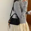Bolsa de mão plissada estilo coreano para mulheres, novo modelo outono e inverno 2026, bolsa de ombro com textura fosca, bolsa transversal versátil e moderna para mulheres
