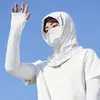 Máscara Solar de Seda de Gelo Masculina Máscara Facial Completa UV Equipamento de Cabeça para Ciclismo ao Ar Livre no Verão Chapéu de Proteção para o Pescoço Rosto Gini