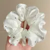 Elástico de Cabelo de Renda Estilo Coreano para Rabo de Cavalo, Scrunchie Grande, Elástico para Coque, Acessório de Cabelo de Luxo para Meninas