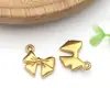 Kit de Materiales para Joyería DIY Colgante de Acero Inoxidable Dorado con Lazo Estilo Lujo de Nicho - Collar Pendientes Pulsera