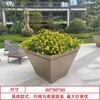 Jardinera de flores de acero inoxidable para exteriores, combinación de jardinera de hierro forjado, macetero municipal, departamento de ventas, jardinera comercial de hierro forjado, valla
