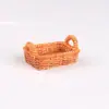 Micro-Paisaje Creativo Simulación Cesta de Mimbre Cesta de Bambú Accesorios para Props Decoración DIY Mini Adornos en Miniatura