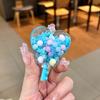 Cuentas de color copo de nieve azul paleta botella acrílica arenas movedizas luminosas venta al por mayor colgante creativo aceite Mickey accesorios