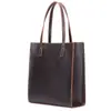 Bolso de Mano para Mujer Transfronterizo Cuero Vacuno Capa Superior Bolso Grande Cuero Genuino Bolso Tote Tipo Cubo Vintage Cuero Crazy Horse