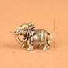 Adorno de Elefante de la Fortuna Estilo Antiguo de Latón Puro Más Vendido Transfronterizo, Figura de Latón de Elefante Propicio, Decoración de Escritorio