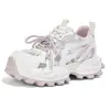 Tênis Esportivo Feminino 2026 Novo Estilo Sapatos Femininos Verão Respirável Casuais Sapatos com Solado Grosso Aumentadores de Altura Sapatos Old Daddy de Malha